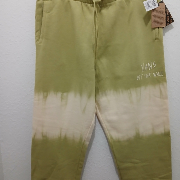 Vans Green and White Tie-Dye Joggers Unisex XL Sweatpants Thick Heavy NWT - Picture 8 of 16